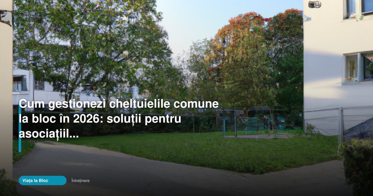 intretinere bloc 2026: cum gestionezi corect cheltuielile comune